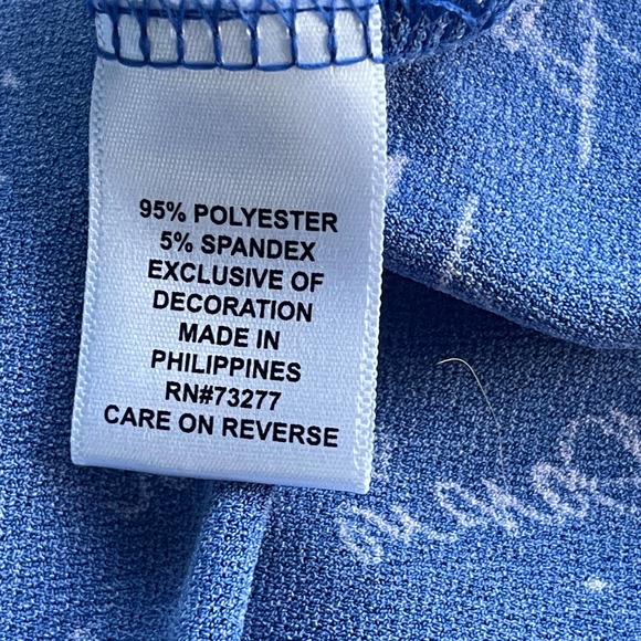 Elle Shirt Womens Plus Size 2X XXL Blue Paris Bell Long Sleeve Pullover Stretch - Picture 6 of 10